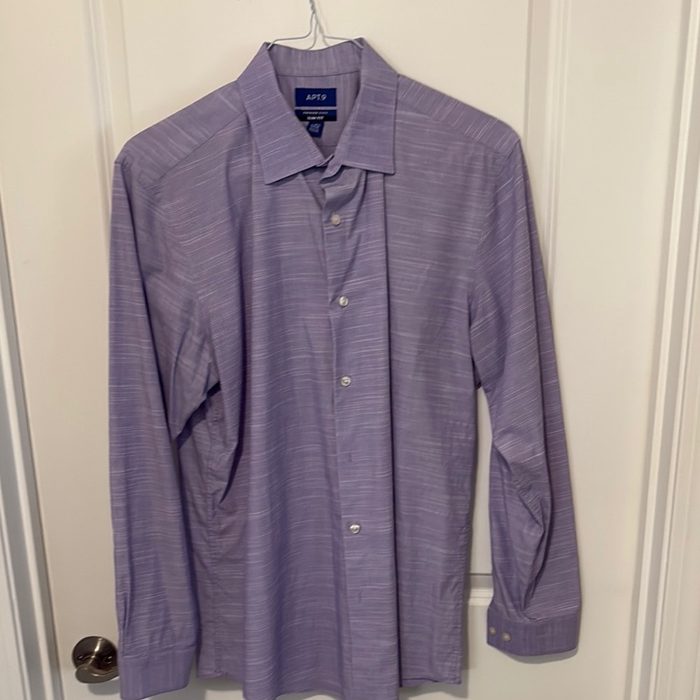 Apt. 9 Purple Casual Button Down Shirt